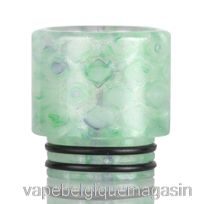 Vape Shop Bruxelles 810 Drip Tip En Résine Peau De Serpent Transparente Vert